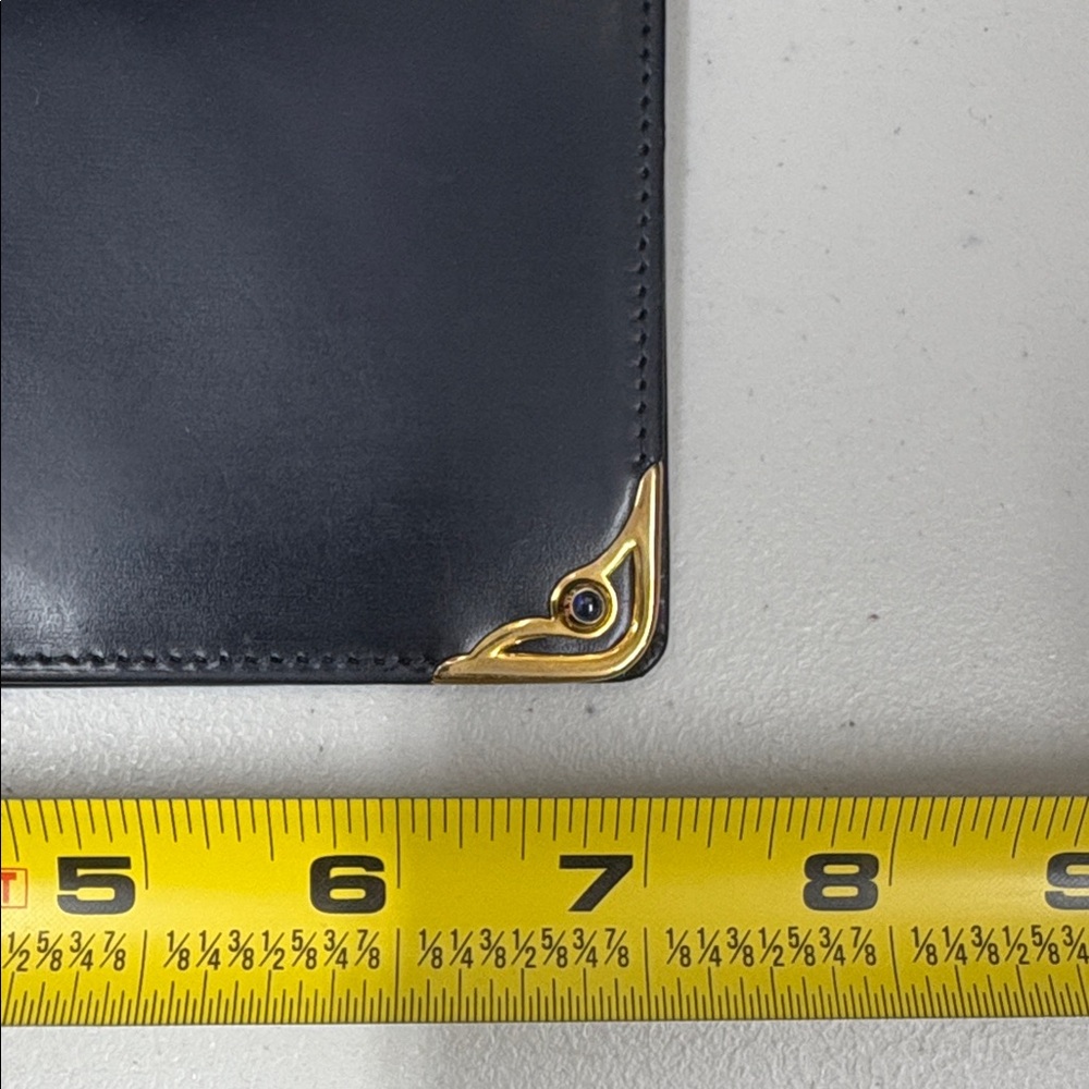Cartier Black Leather Gold Accent Wallet - Picture 11 of 12